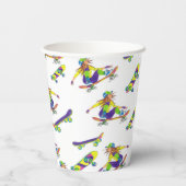 Skateboardmädchen Pappbecher (Rückseite)