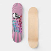 Skateboardmädchen Power Teddybär Skateboard (Vorderseite)