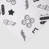 Skateboardmuster Schwarz 10LB Gewebepapier Seidenpapier (Ausschnitt)