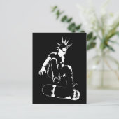 Skateboardpunk Postkarte (Stehend Vorderseite)