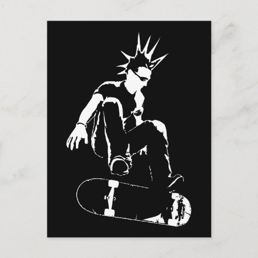 Skateboardpunk Postkarte (Vorderseite)