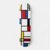 Skateboards art Piet Mondrian abstraction (Vorderseite)