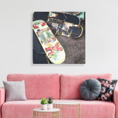 Skateboards für Colfax Leinwanddruck (Insitu (Wohnzimmer))