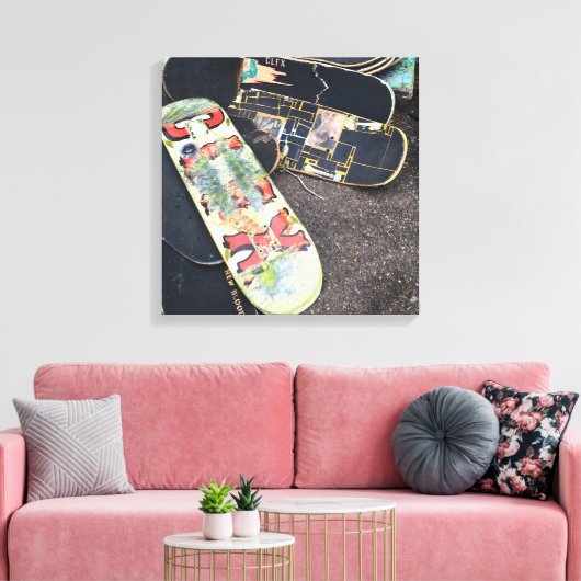 Skateboards für Colfax Leinwanddruck (Insitu (Wohnzimmer))