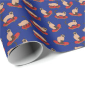 Skateboards für Siamkatzen: Vintages Muster Geschenkpapier (Rolleneckpunkt)