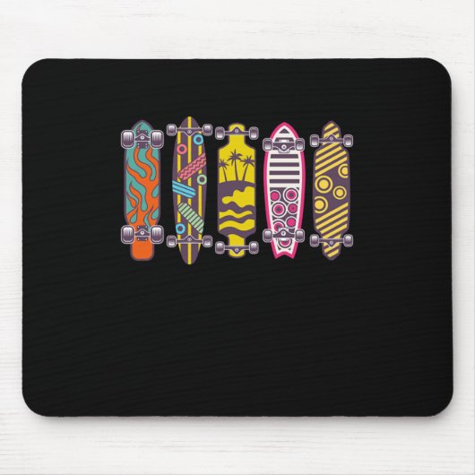 Skateboards Longboards Skater Skateboarden Geschen Mousepad (Vorne)