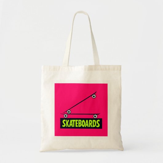 Skateboards Minimal 3D Lettering Tragetasche (Vorne)