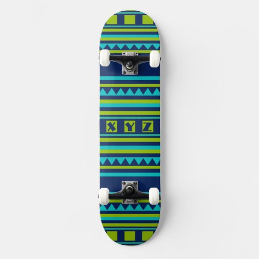 Skateboards mit Quiltmuster-Kissen-Monogramm (Vorderseite)