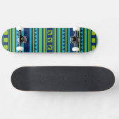 Skateboards mit Quiltmuster-Kissen-Monogramm (Horizontal)