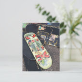 Skateboards Postkarte (Stehend Vorderseite)