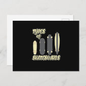 Skateboards Skateboarder Skateboarden Einladungspostkarte (Vorne/Hinten)