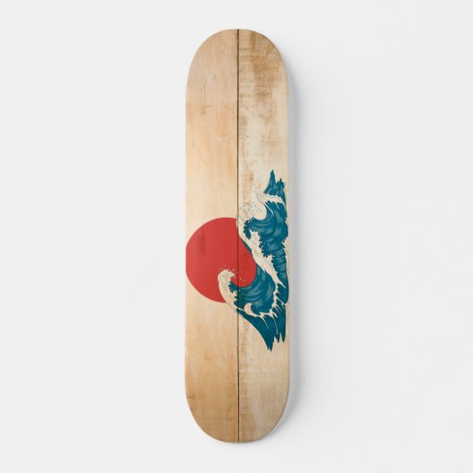 Skateboards, vage japonaise sur bois skateboard (Vorne)