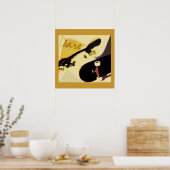 Skateboards Vintager Druck Poster (Küche)