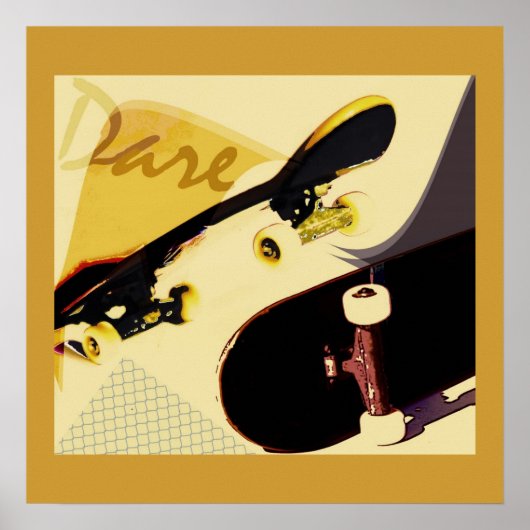 Skateboards Vintager Druck Poster (Vorne)