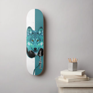 Skateboards+Wolf+Individuelle Name+Vorlage+persona Skateboard