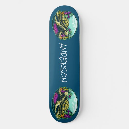 Skateboardschildkröte unter Wasser Skateboard (Vorderseite)