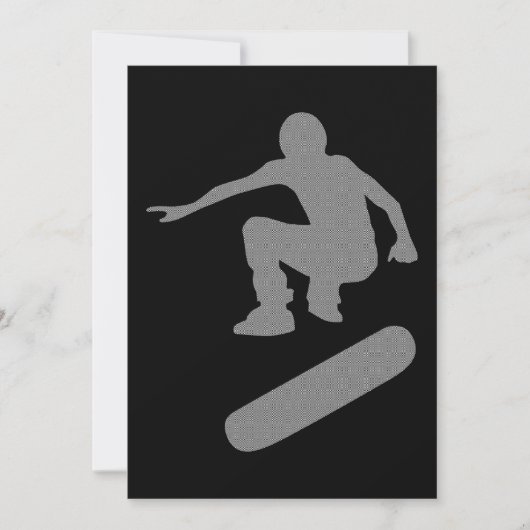 SkateboardSilhouette Einladung (Vorderseite)