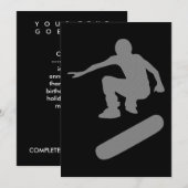 SkateboardSilhouette Einladung (Vorne/Hinten)