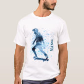 Skateboardsport cooler Teenager Sprunggeländer T-Shirt (Vorderseite)