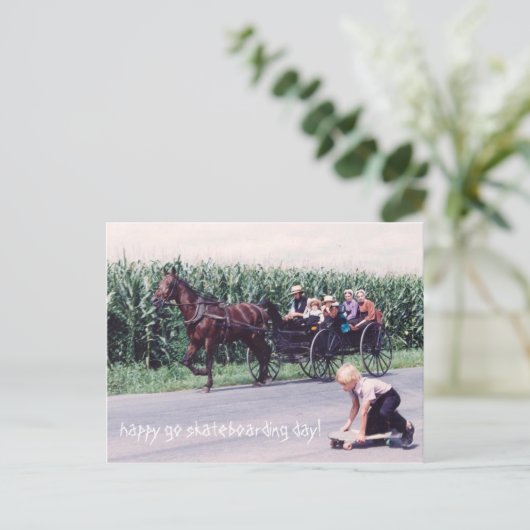 Skateboardtag Postkarte (Stehend Vorderseite)