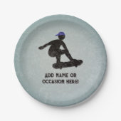 Skateboardthema - Jugendliche/junge Männer Geburts Pappteller (Vorderseite)