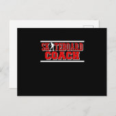 Skateboardtrainer Skateboarder Skateboard Skater Einladungspostkarte (Vorne/Hinten)