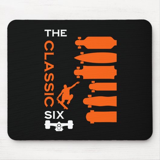 Skateboardtypen Mousepad (Vorne)