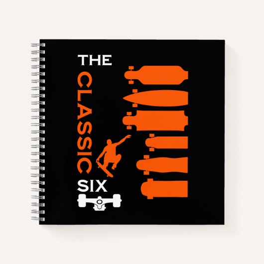 Skateboardtypen Notizblock (Vorderseite)