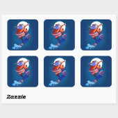 SKATEBOARING SANTA CLAUS STICKERS (Blatt)