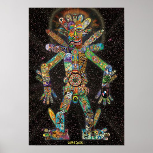 Skatebotron der Riesenrobot Poster (Vorne)