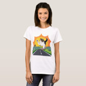 Skatebroading Cat T-Shirt (Vorne ganz)