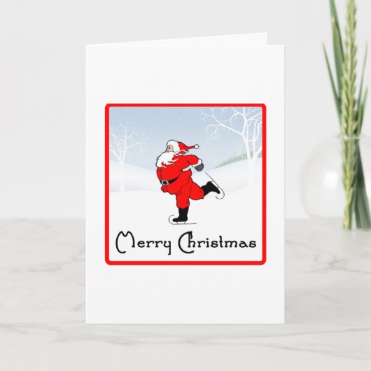 SkateChick Santa Feiertagskarte (Vorderseite)