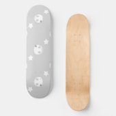 Skatedeck Grau und Weiß Skateboard (Vorderseite)