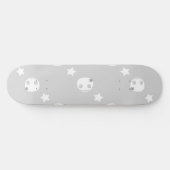 Skatedeck Grau und Weiß Skateboard (Horizontal)