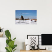 Skaten an den Windmühlen im Winter Poster (Heimbüro)