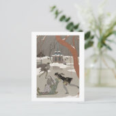 Skaten auf dem Frostsee, Abbildung für Postkarte (Stehend Vorderseite)