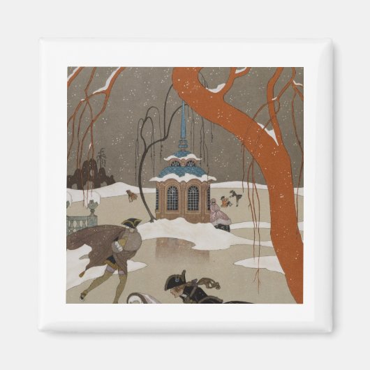 Skaten auf dem Frostsee Magnet (Vorne)