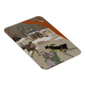 Skaten auf dem Frostsee Magnet (Rechte Seite)