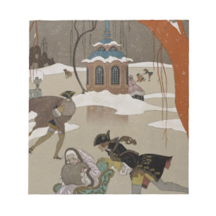 Skaten auf dem Frostsee Notizblock