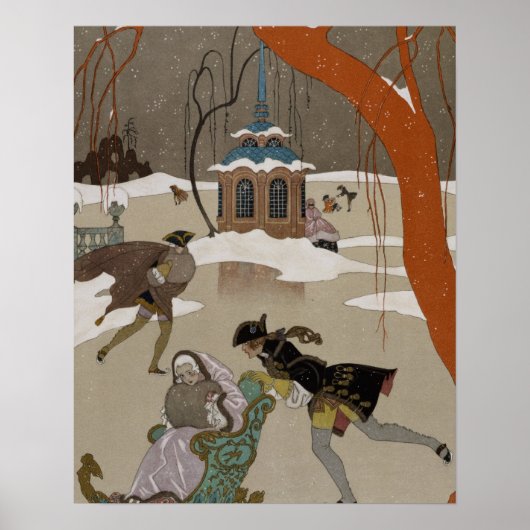 Skaten auf dem Frostsee Poster (Vorne)