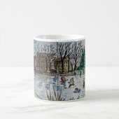Skaten auf dem gefrorenen Kanal Kaffeetasse (Mittel)