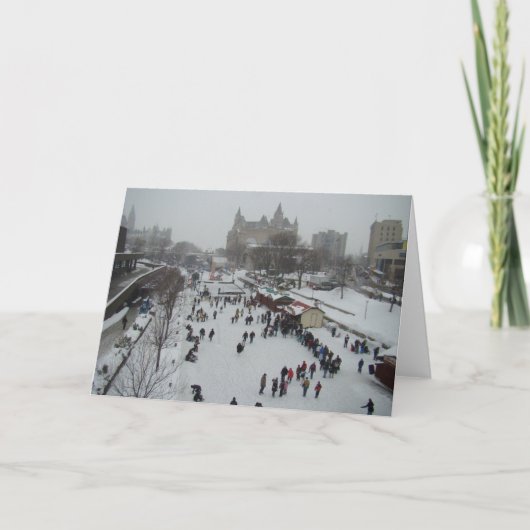 Skaten auf dem Rideau Kanal Karte (Vorderseite)