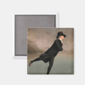 Skaten auf Duddingston Loch von Henry Raeburn Magnet (Vorderseite/Rückseite)