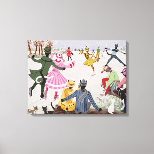 Skaten auf Dünneis Leinwanddruck (Vorderseite)