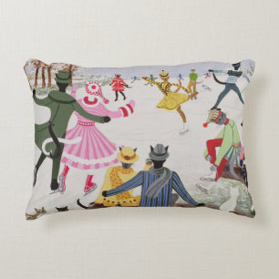 Skaten auf dünnem Eis Dekokissen