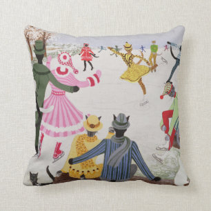 Skaten auf dünnem Eis Kissen