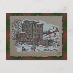 Skaten auf Gristmill Pond Postkarte