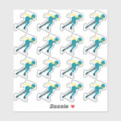 Skaten Aufkleber (Blatt)