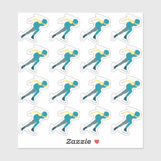 Skaten Aufkleber (Blatt)