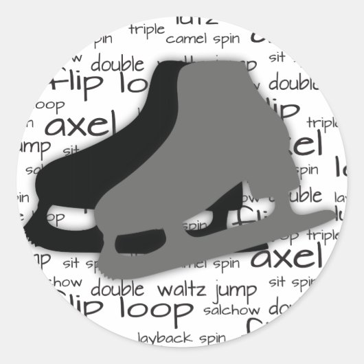 Skaten-Aufkleber Runder Aufkleber (Vorderseite)